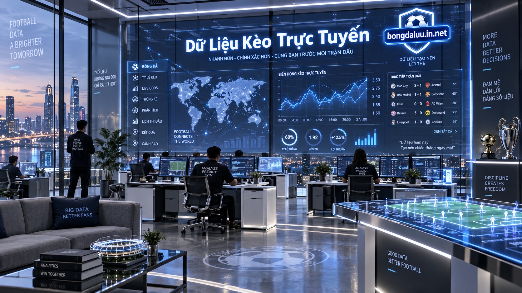 Trung tâm phân tích dữ liệu trực quan hỗ trợ cách đọc biến động kèo bóng đá