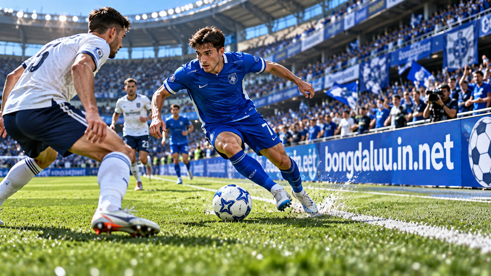 Pha đi bóng khoét sâu vào nách trung lộ trong cách vận hành sơ đồ 4-3-3