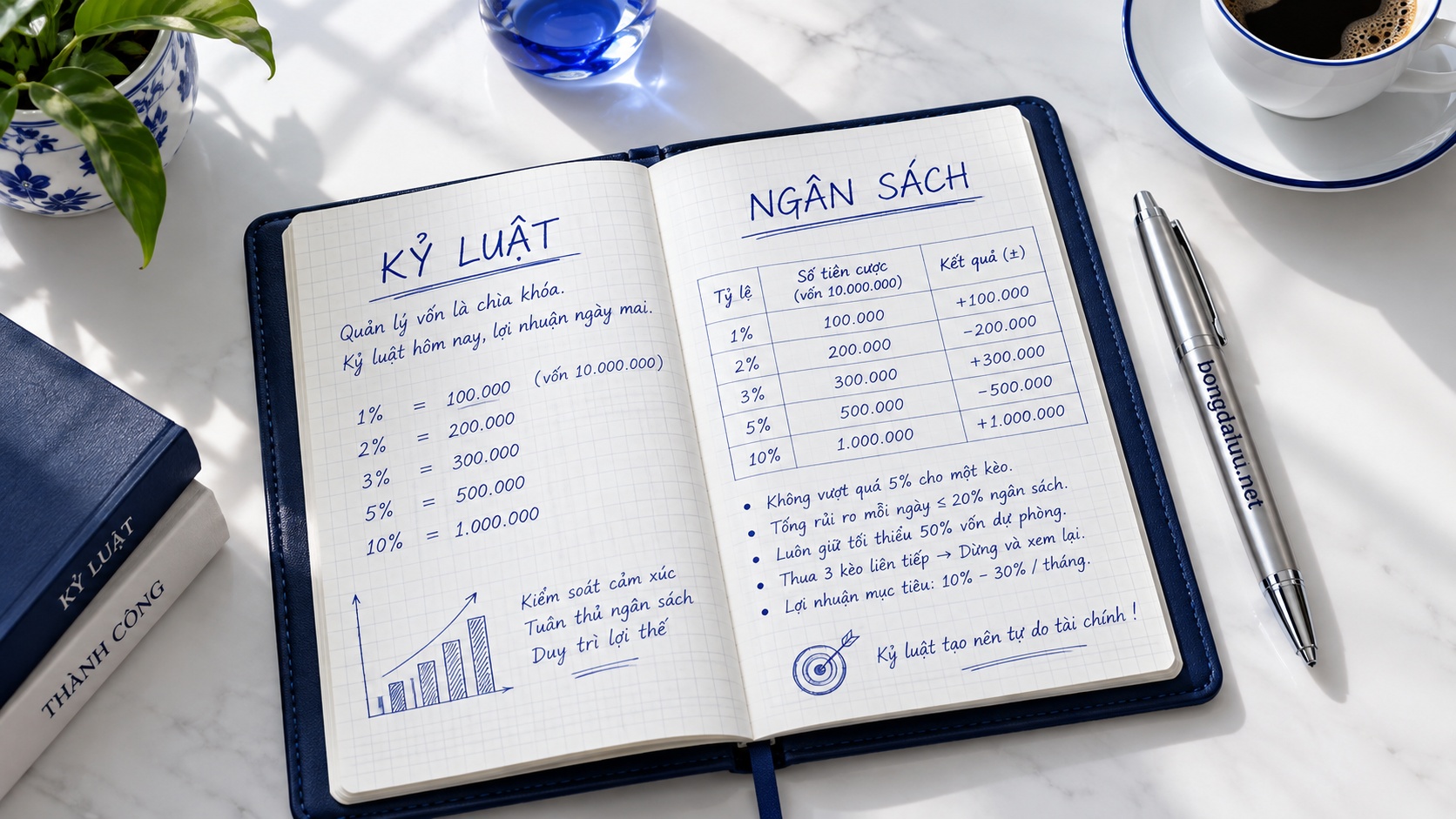 Sổ tay ghi chép phương pháp quản lý vốn kelly chuẩn xác và kỷ luật