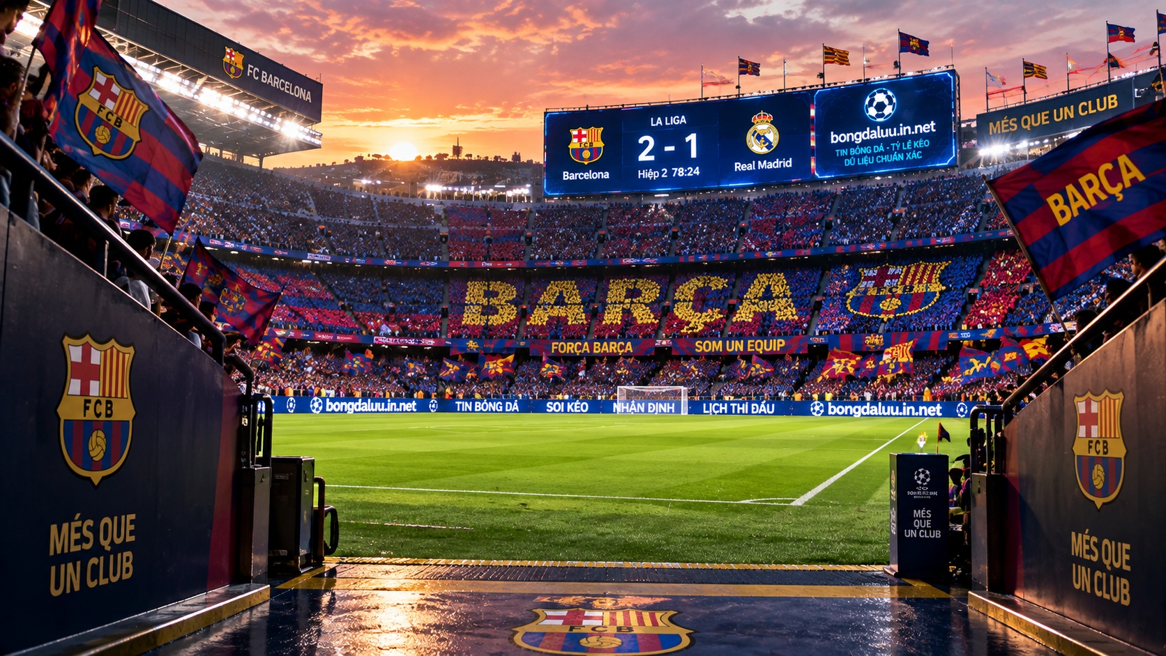 Toàn cảnh chảo lửa sân vận động xứ Catalunya và tin bóng đá Barca