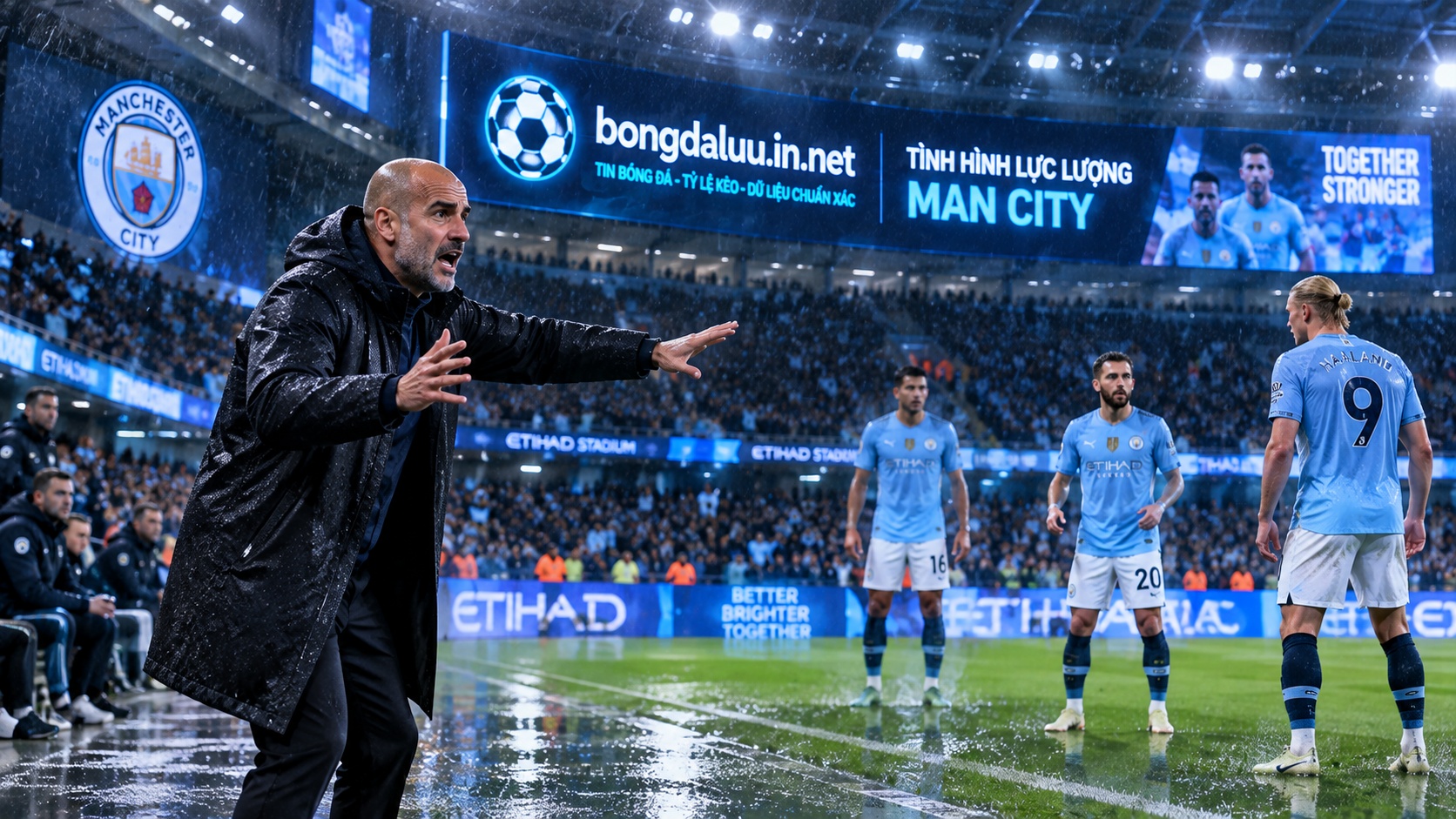 Huấn luyện viên chỉ đạo cự ly đội hình và tình hình lực lượng Man City
